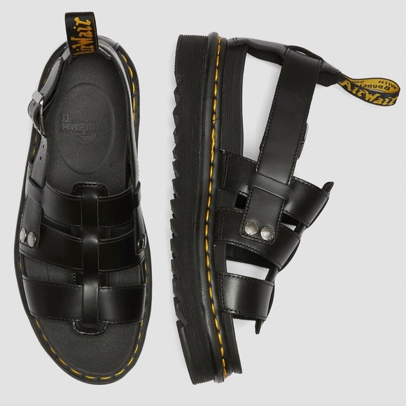 Dr martens terry black Brando sandals NiB - Picture 6 of 8